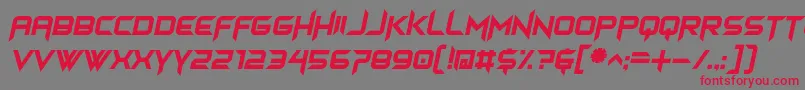 himagsikan italic Font – Red Fonts on Gray Background