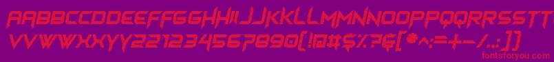 himagsikan italic Font – Red Fonts on Purple Background