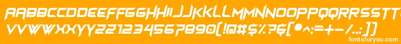 himagsikan italic Font – White Fonts on Orange Background
