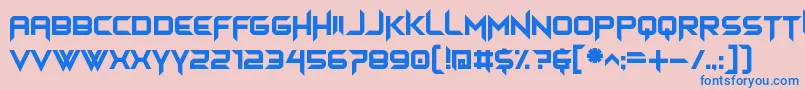 himagsikan Font – Blue Fonts on Pink Background