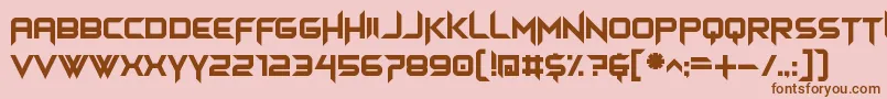 himagsikan-fontti – ruskeat fontit vaaleanpunaisella taustalla