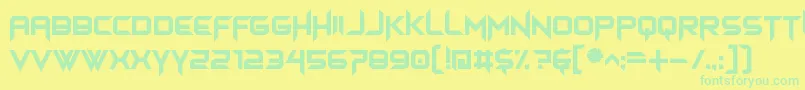himagsikan Font – Green Fonts on Yellow Background