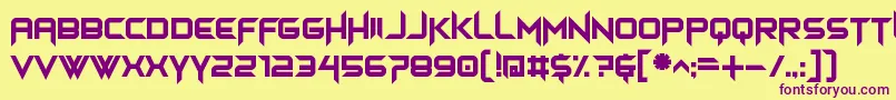 himagsikan Font – Purple Fonts on Yellow Background