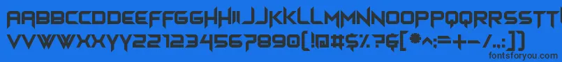 himagsikan Font – Black Fonts on Blue Background