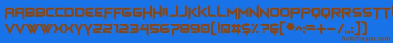 himagsikan Font – Brown Fonts on Blue Background