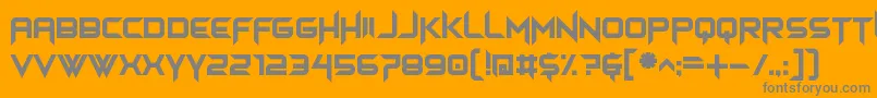 フォントhimagsikan – オレンジの背景に灰色の文字