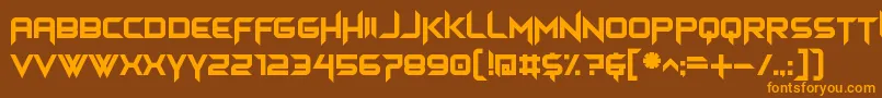 himagsikan Font – Orange Fonts on Brown Background