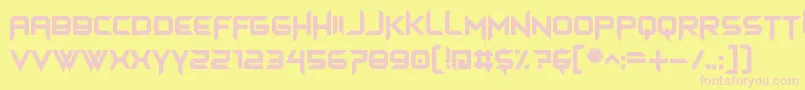 himagsikan Font – Pink Fonts on Yellow Background
