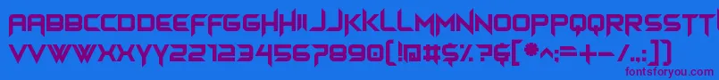 himagsikan Font – Purple Fonts on Blue Background
