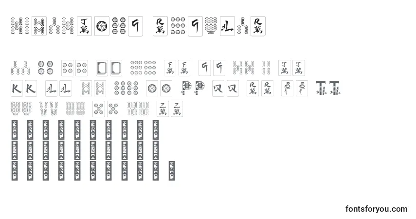 Schriftart HiMahjong Regular – Alphabet, Zahlen, spezielle Symbole