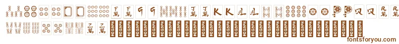 HiMahjong Regular Font – Brown Fonts on White Background