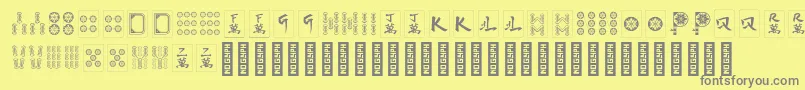 HiMahjong Regular Font – Gray Fonts on Yellow Background