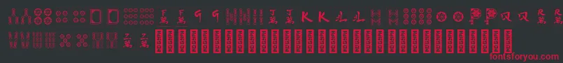 Saiba mais sobre a fonte HiMahjong Regular Fonte HiMahjong Regular – fontes vermelhas em um fundo preto