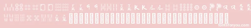 HiMahjong Regular-Schriftart – Weiße Schriften auf rosa Hintergrund