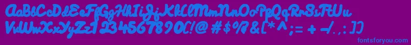 Himalaya Font – Blue Fonts on Purple Background