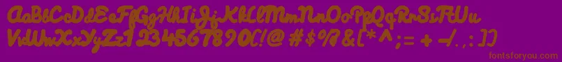 Himalaya Font – Brown Fonts on Purple Background