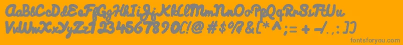 Himalaya Font – Gray Fonts on Orange Background