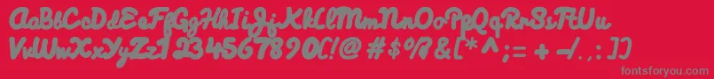 Himalaya Font – Gray Fonts on Red Background