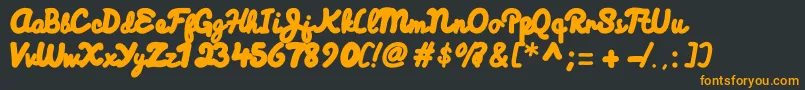 Himalaya Font – Orange Fonts on Black Background