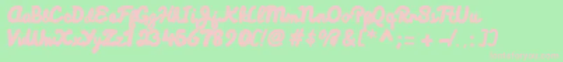 Подробнее о шрифте Himalaya Шрифт Himalaya – розовые шрифты на зелёном фоне