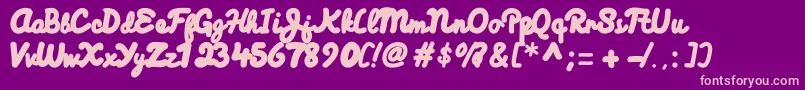 Himalaya Font – Pink Fonts on Purple Background