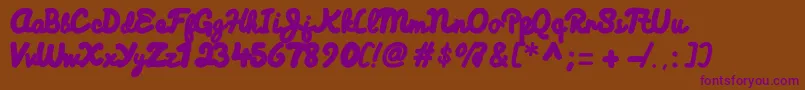 More about Himalaya Font Himalaya Font – Purple Fonts on Brown Background