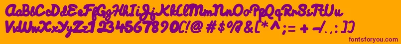 Himalaya Font – Purple Fonts on Orange Background