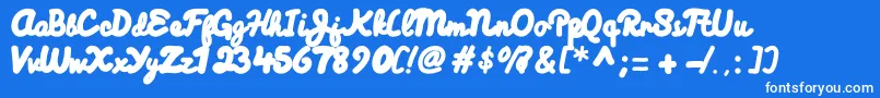 Himalaya Font – White Fonts on Blue Background