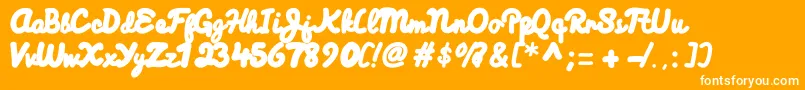 More about Himalaya Font Himalaya Font – White Fonts on Orange Background