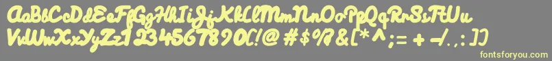 Himalaya Font – Yellow Fonts on Gray Background