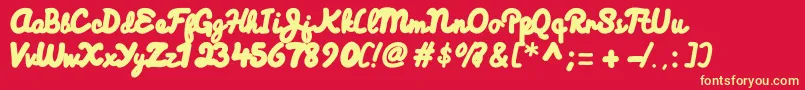 Himalaya Font – Yellow Fonts on Red Background