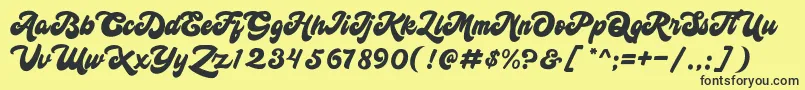 himonday Font – Black Fonts on Yellow Background