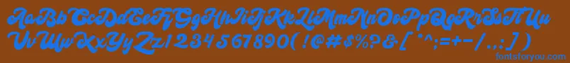 Шрифт himonday – синие шрифты на коричневом фоне