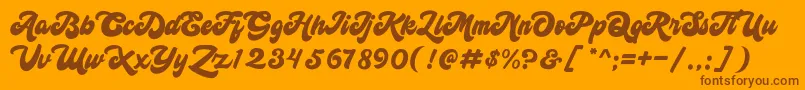 himonday Font – Brown Fonts on Orange Background