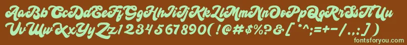 himonday Font – Green Fonts on Brown Background