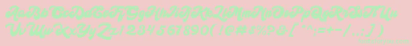 himonday Font – Green Fonts on Pink Background