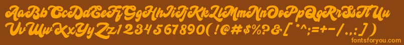 himonday Font – Orange Fonts on Brown Background