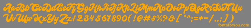 himonday Font – Orange Fonts on Gray Background