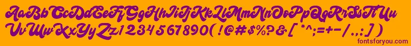 himonday Font – Purple Fonts on Orange Background