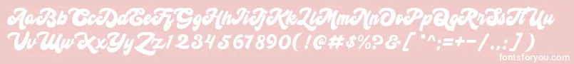 himonday Font – White Fonts on Pink Background