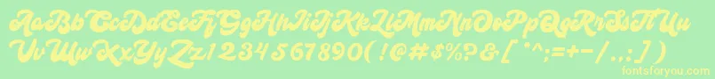 himonday Font – Yellow Fonts on Green Background