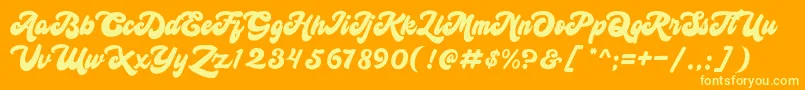 himonday Font – Yellow Fonts on Orange Background