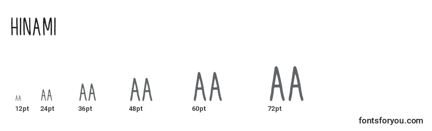 Hinami Font Sizes