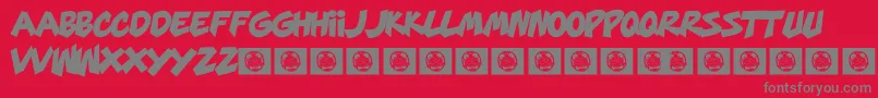 MarsMellow Font – Gray Fonts on Red Background