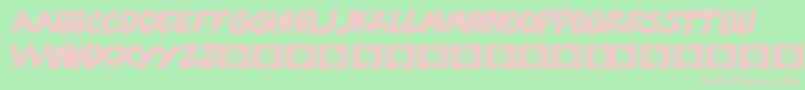 フォントMarsMellow – 緑の背景にピンクのフォント