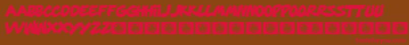 MarsMellow Font – Red Fonts on Brown Background