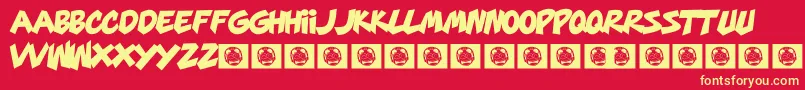 MarsMellow Font – Yellow Fonts on Red Background