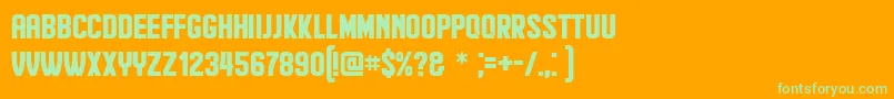 Czcionka Hindenburg – zielone czcionki na pomarańczowym tle