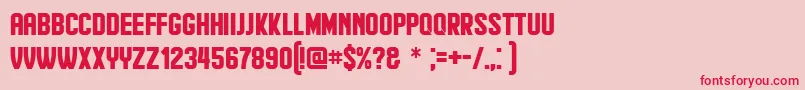 Hindenburg Font – Red Fonts on Pink Background