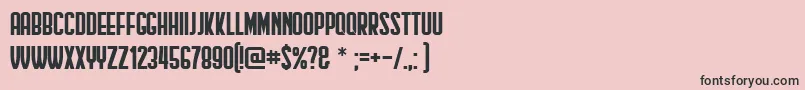 フォントHindenburgCondensed – ピンクの背景に黒い文字